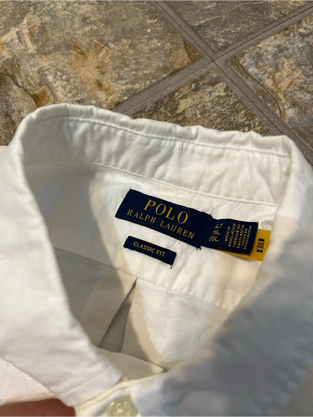 Polo Ralph Lauren Classic Fit White Short Sleeve Button Shirt Mens XLT Cotton